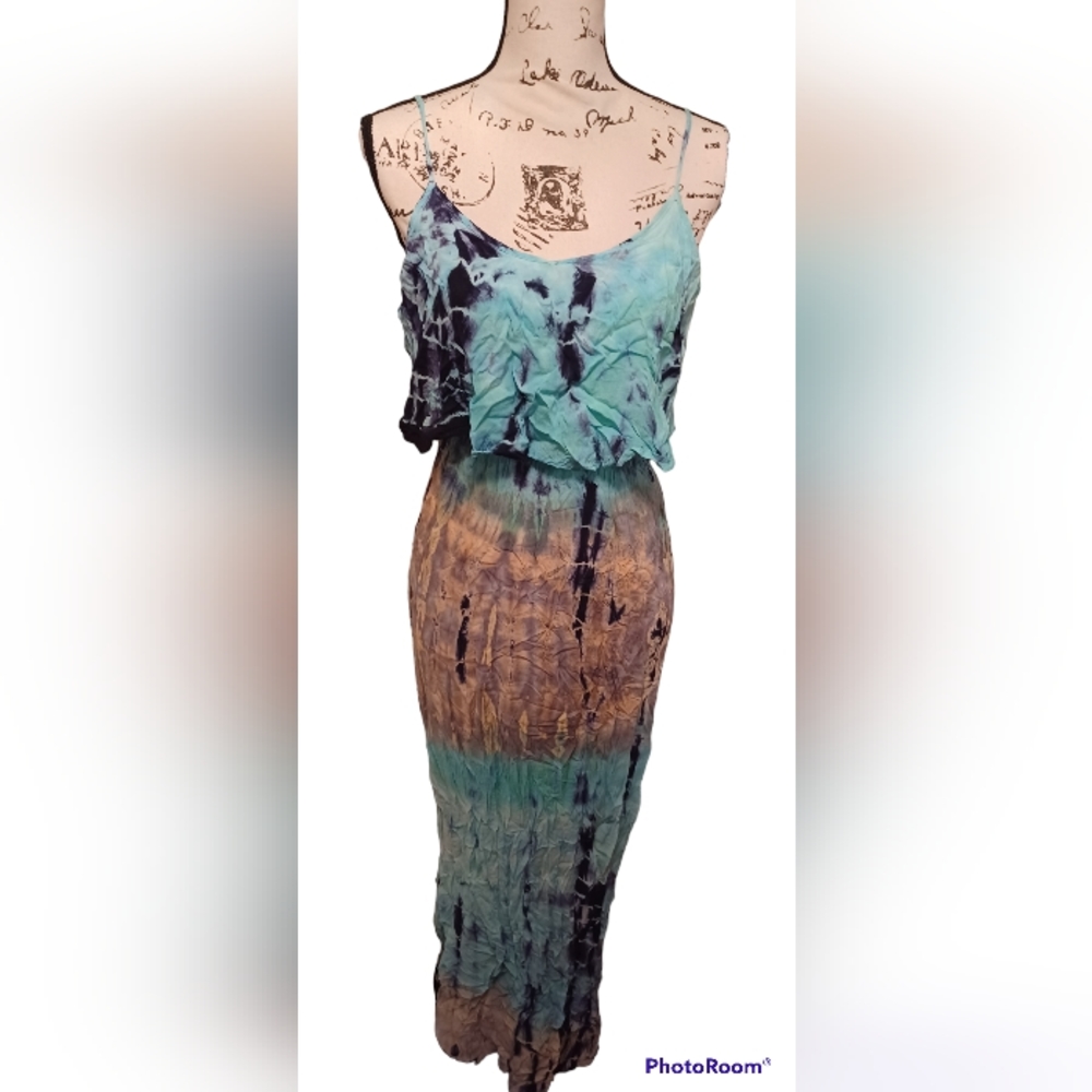 Dress Tie Dye Women's Maxi Cotton Beautiful Unique